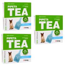 Kit 3un Pipeta Antipulgas Tea 0,5ml Para Gatos Até 4kg Konig