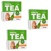 Kit 3un Pipeta Antipulgas Tea 1ml Para Gatos 4kg á 8kg Konig