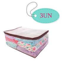 KIT 3un Porta Edredom Organizador de Roupa Secalux