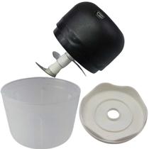 Kit 3Un Processador Elétrico Alho Cebola Alimentos Sem Fio USB 3 Lâminas Recarregável