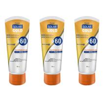 Kit 3un Protetor Solar Facial FPS 60 Toque Seco Proteção Diária 50ml Solar Gold Kit 3un Protetor Solar Facial FPS 60 Toque Seco Proteção Diária 50ml Solar Gold