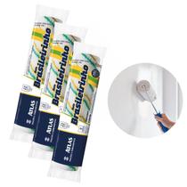 Kit 3un Rolo De Lã Pintura Anti Respingo 23cm Brasileirinho Atlas