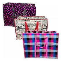 Kit 3un Sacola Sacolão Sacoleira Paraguai Bolsa Viagem 80cm