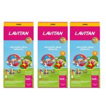 Kit 3un Solução Oral Lavitan Kids Tutti-Frutti 240ml - Cimed