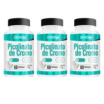 Kit 3un Suplemento Alimentar Picolinato de Cromo 60Cps- Duom - Duom