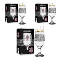 Kit 3Un Taça Tulipa Windsor Vidro 330Ml Cerveja Vinho Chopp