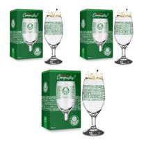 Kit 3Un Taça Tulipa Windsor Vidro 330Ml Cerveja Vinho Chopp