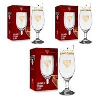 Kit 3Un Taça Windsor 330Ml Vidro Vinho Cerveja Time São