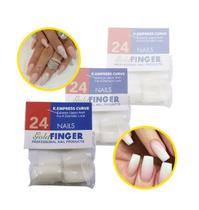 kit 3un Unhas Postiças Curvadas Manicure Nail Finger