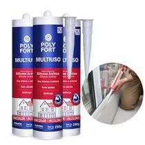 Kit 3und Silicone Acetico Multiuso Incolor 250g Polystic