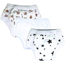 Kit 3und Treinamento Desfralde Bebê Reutilizável Safari Star