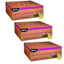 Kit 3uni Gold Adoçante Sucralose em Pó - Cx. 1000 env. - Gold