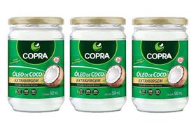 Kit 3uni Óleo de Coco Extravirgem 500ml - Copra Kit 3uni Óleo de Coco Extravirgem 500ml - Copra