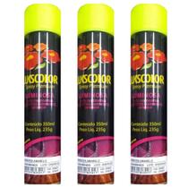 Kit 3uni Spray Premium Luminosa Amarelo 350ml - Lukscolor