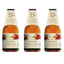 Kit 3uni Vinagre de Fruta Maçã 5.5% 400ml - Almaromi