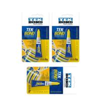 Kit 3unid Tekbond Instantanea 2gr Tekbond