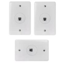 KIT 3UNID Tomada De Rede Rj45 8 Fios Embutir Ilumi 2554 KIT 3UNID Tomada De Rede Rj45 8 Fios Embutir Ilumi 2554