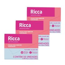 Kit 3x 50 Lenços Removedor de Oleosidade Facial Limpador 9x6cm Ricca