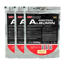 Kit 3x Albumin Protein 500g ( Refil) - Bodybuilders