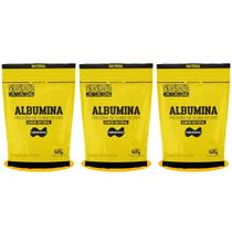 Kit 3x Albumina Naturovos 420g Sabor Natural