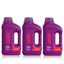 Kit 3x Algicida De Choque Domclor 1l Limpeza Para Piscina