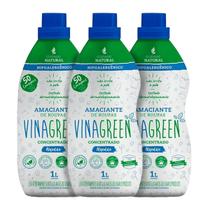 Kit 3x Amaciante Concentrado Algodão 1 Lt Vinagreen