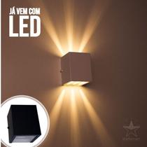 kit 3x Arandela de efeito 6 fachos preta + led 5w 3000k luminária externa e interna st566 kit 3x Arandela de efeito 6 fachos preta + led 5w 3000k luminária externa e interna st566