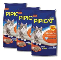 Kit 3x areia pipicat multicat 4kg Kit 3x areia pipicat multicat 4kg