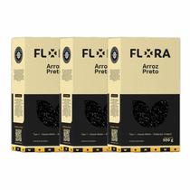 Kit 3X: Arroz Preto Flora 500g