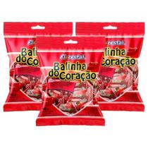 Kit 3x BALINHA CORACAO MORANGO 48G