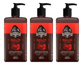 Kit 3x Balm Hidratante Barba 120ml Barba Negra Don Alcides