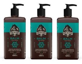 Kit 3x Balm Hidratante Barba 120ml Calico Jack Don Alcides Fragrância Cítrico