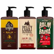 Kit 3x Balm Lemon Peaky Blinders Guaraná Barba Don Alcides