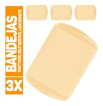 Kit 3x Bandeja De Plastico Fast Food 44x30 - Cores