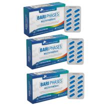 Kit 3x Bari Phases Multivitamínico 30 Cápsulas Flora Nativa