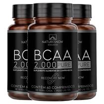 Kit 3x Bcaa 3:1:1 2000mg Concentrado 60tabs Natures Now