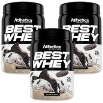 Kit 3X Best Whey - 450g Cookies&Cream - Atlhetica Nutrition