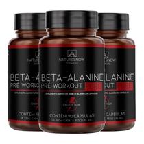 Kit 3x beta alanina pure 90 caps - natures now Kit 3x beta alanina pure 90 caps - natures now