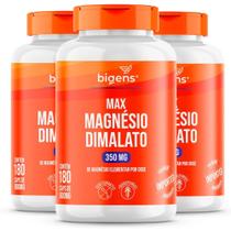 Kit 3x bigens max magnesio dimalato 180 caps