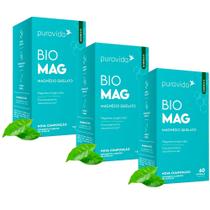 Kit 3x Bio Mag - Magnésio Quelato - 60 Capsulas cada - Pura Vida
