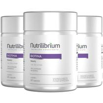 Kit 3x Biotina Beauty Premium Cabelos Pele Unhas - 180 Caps Nutrilibrium