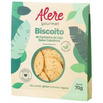 Kit 3X: Biscoito Castanha/Cebolinha Sem Glúten Alere 70g