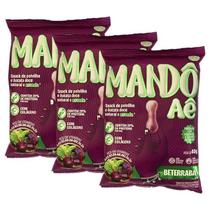 Kit 3X: Biscoito De Polvilho Beterraba Mandô Aê 40G