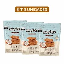 Kit 3X: Biscoito Zaytas Cocada Sem Glúten Zaya 80G