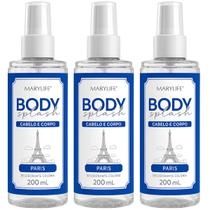 Kit 3x Body Splash Colônia Marylife Paris Cabelo E Corpo 200ml Kit 3x Body Splash Colônia Marylife Paris Cabelo E Corpo 200ml