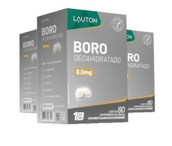 Kit 3x Boro Decahidratado 8,0mg (60 cápsulas) - Lauton Kit 3x Boro Decahidratado 8,0mg (60 cápsulas) - Lauton