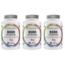 Kit 3x Boro Decahidratado 8mg 60 Capsulas Flora Nativa