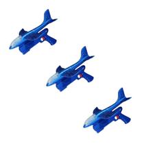 Kit 3x Brinquedo Lançador de Avião Luminoso Azul - AP TOYS Kit 3x Brinquedo Lançador de Avião Luminoso Azul - AP TOYS