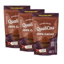 Kit 3X: Cacau Em Pó Alcalino Qualicoco 200G