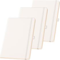 Kit 3x Caderneta de Anotações 12x18cm 80 Fls Sem Pauta Branco